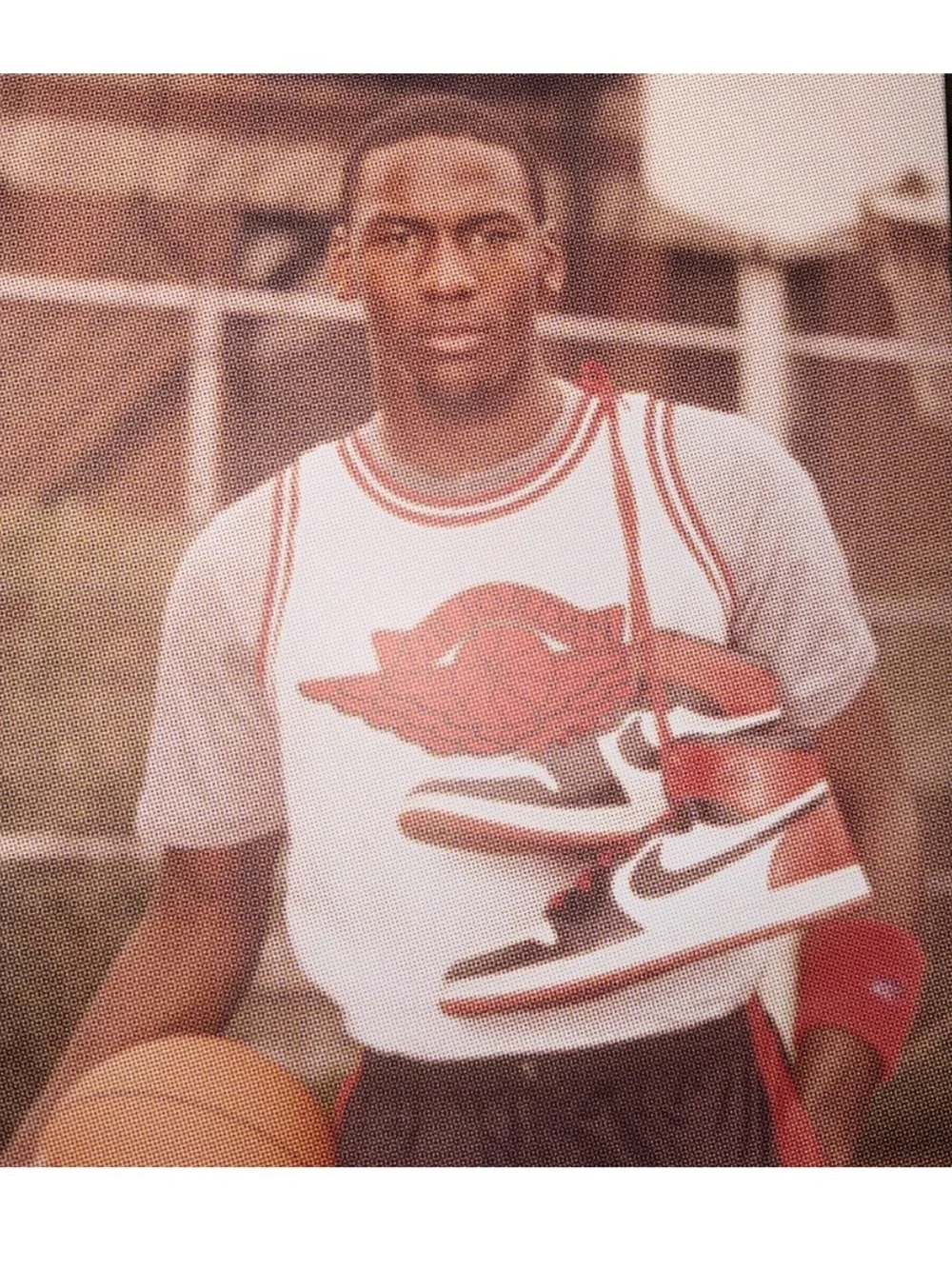Jordan Men’s High-Top Sneakers in Black/White/Red